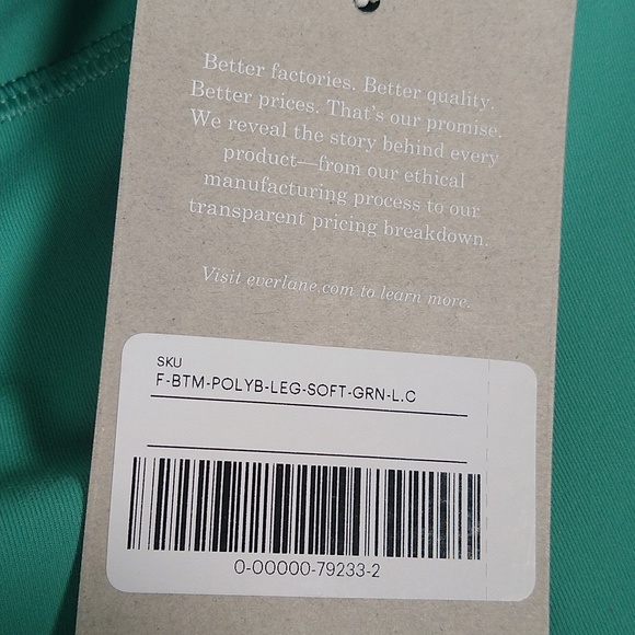 NWT Everlane Perform Ankle Legging Green L - Picture 6 of 6